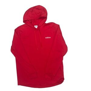 Adidas Hoodie Tee Red Size Large